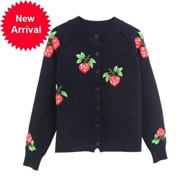2021 new new fashion the neck of vintage black mesh luxury embroidered strawberry woman's sweater cloth jacket 6nao, White;black
2021 new new fashion the neck of vintage black mesh luxury embroidered strawberry woman's sweater cloth jacket 6nao, White;black