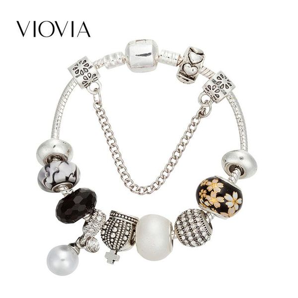 viovia vintage silver-plated charms bracelet & bangles pearl beads bracelet gift for women diy fashion jewelry b18017, Golden;silver
viovia vintage silver-plated charms bracelet & bangles pearl beads bracelet gift for women diy fashion jewelry b18017, Golden;silver