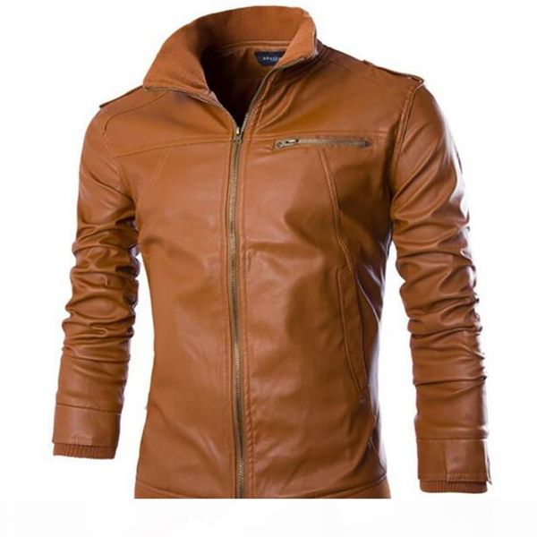 new famous motorcycle leather jackets men solid business casual coats autumn winter leather clothing bomber jacket for male, Black;brown
new famous motorcycle leather jackets men solid business casual coats autumn winter leather clothing bomber jacket for male, Black;brown