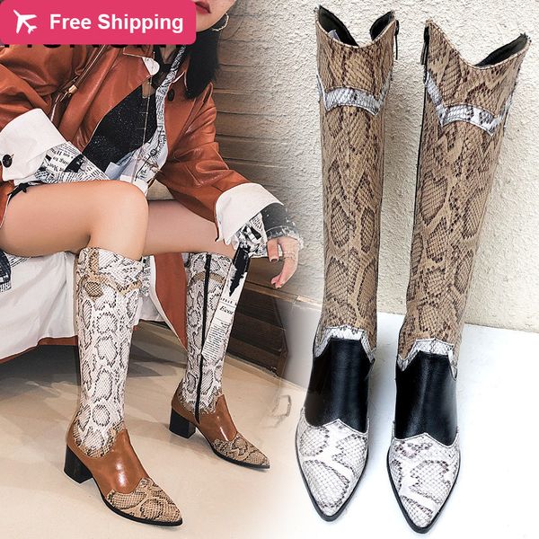 snake print sews women's kneel winter higher women shoes from cowgirl long western boots 2020 new, Black
snake print sews women's kneel winter higher women shoes from cowgirl long western boots 2020 new, Black