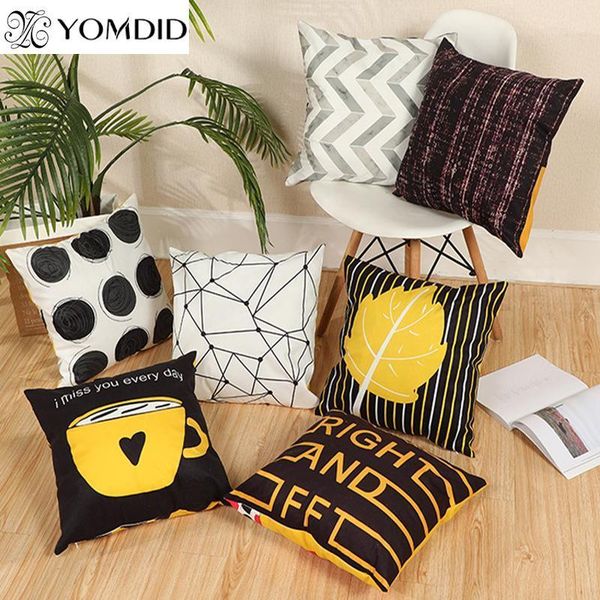 cushion/decorative pillow geometric cushion cover black and yellow polyester throw case striped dotted grid triangular art cover1
cushion/decorative pillow geometric cushion cover black and yellow polyester throw case striped dotted grid triangular art cover1