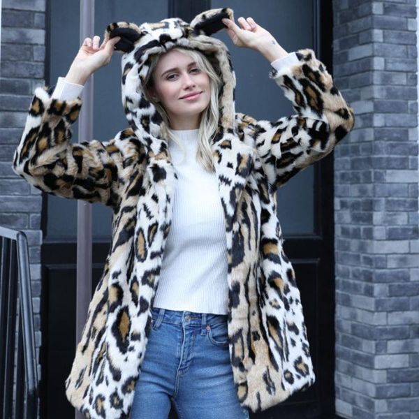 women's down & parkas woman leopard thicken warm jackets female faux fur winter 2021 streetwear overcoat lapel zipper pockets outerwear, Black
women's down & parkas woman leopard thicken warm jackets female faux fur winter 2021 streetwear overcoat lapel zipper pockets outerwear, Black