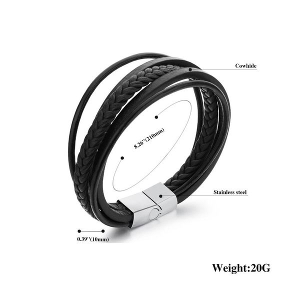2017 new fashion multilayer genuine leather rope chain man bracelets classical simple design men jewelry with magnet buckle sqcquu
2017 new fashion multilayer genuine leather rope chain man bracelets classical simple design men jewelry with magnet buckle sqcquu