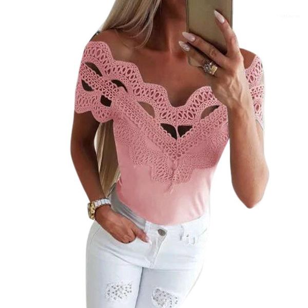 blouse women slim off shoulder solid hollow out collar irregular lace female spliced short sleeve casual mujer1, White
blouse women slim off shoulder solid hollow out collar irregular lace female spliced short sleeve casual mujer1, White