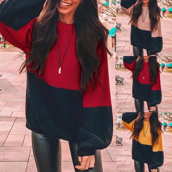 women's sweaters fashion knitted sweater women jumpers long sleeve woman pullovers casual 2021 autumn winter color block striped sweate, White;black
women's sweaters fashion knitted sweater women jumpers long sleeve woman pullovers casual 2021 autumn winter color block striped sweate, White;black