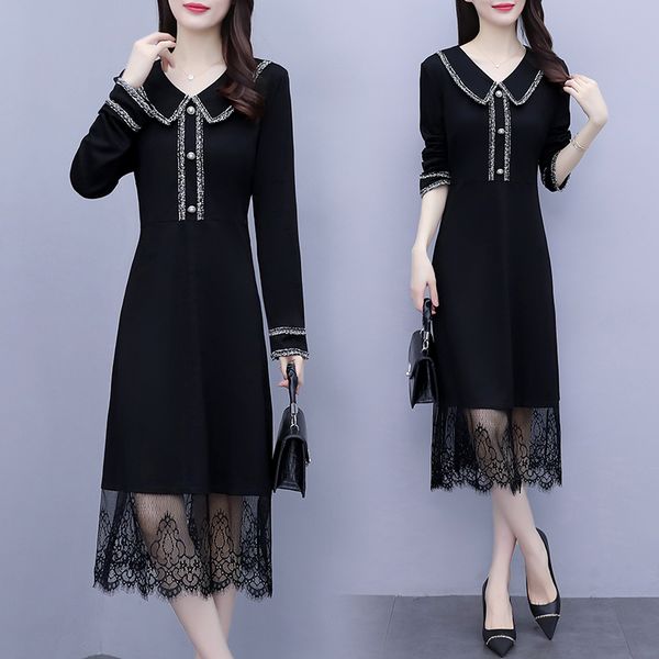 women lace plus size -5xl dressed in fat woman ladies work wear 2021 spring long sleeve skinny casual dress niga, Black;gray
women lace plus size -5xl dressed in fat woman ladies work wear 2021 spring long sleeve skinny casual dress niga, Black;gray