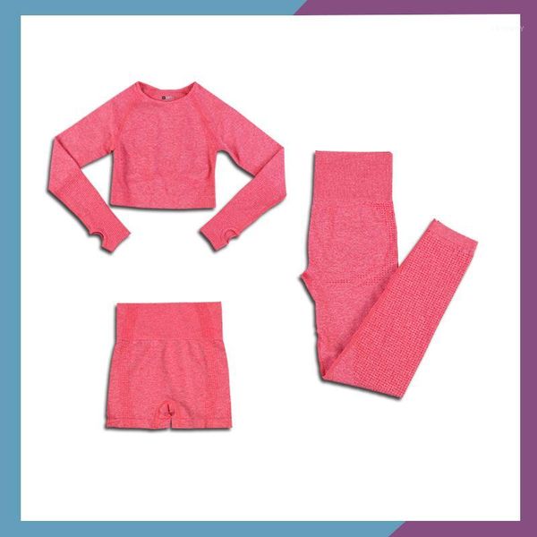 yoga outfits 3 pcs/set seamless set gym workout clothes long sleeve fitness crop and scrunch buleggings women sport suit1, White;red
yoga outfits 3 pcs/set seamless set gym workout clothes long sleeve fitness crop and scrunch buleggings women sport suit1, White;red