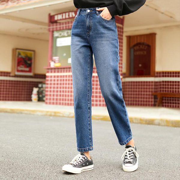inman 2020 winter new arrivals womens jeans straight tube loose washed mid waist casual pants pure cotton pants, Blue
inman 2020 winter new arrivals womens jeans straight tube loose washed mid waist casual pants pure cotton pants, Blue