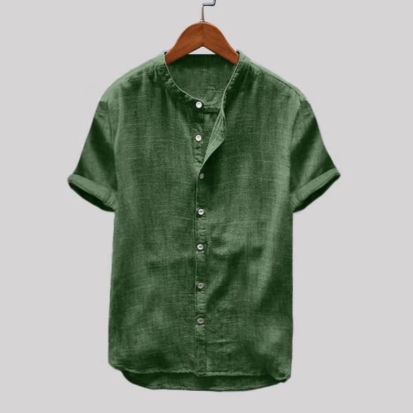 men's casual shirts 2021 baggy cotton linen solid color short sleeve retro blouse holiday vacation clothing camisas, White;black
men's casual shirts 2021 baggy cotton linen solid color short sleeve retro blouse holiday vacation clothing camisas, White;black