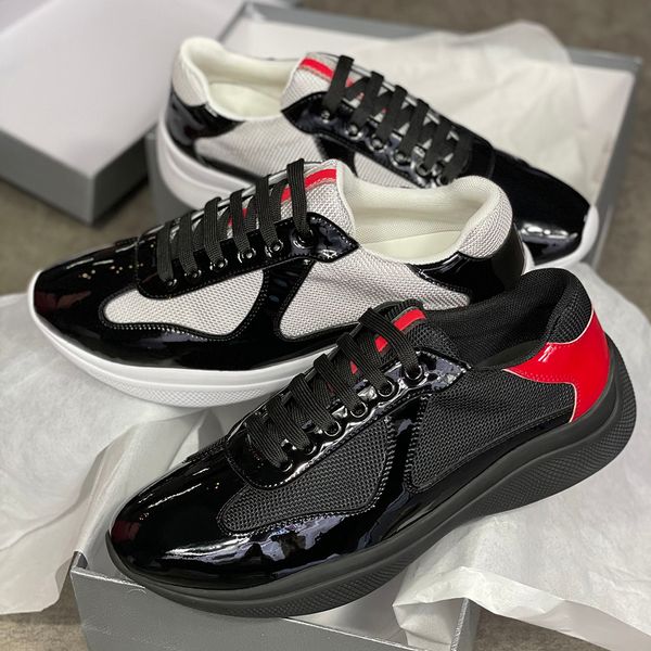 men america cup sneakers patent leather flat trainers black white mesh breathable nylon casual shoes designer runner shoes 8 colors
men america cup sneakers patent leather flat trainers black white mesh breathable nylon casual shoes designer runner shoes 8 colors