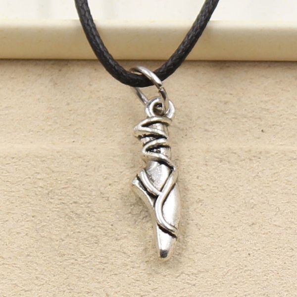 tibetan silver color pendant ballet shoes necklace choker charm black leather cord factory price handmade jewelry llcf
tibetan silver color pendant ballet shoes necklace choker charm black leather cord factory price handmade jewelry llcf