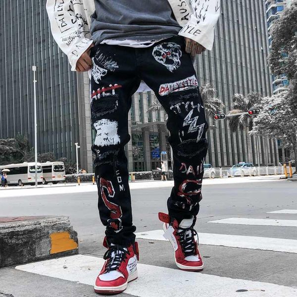 new 2020 men's fashion ripped cotton jeans scrawl pants hip hop elastic waist harem joggers harajuku sweatpant denim trousers1, Blue
new 2020 men's fashion ripped cotton jeans scrawl pants hip hop elastic waist harem joggers harajuku sweatpant denim trousers1, Blue