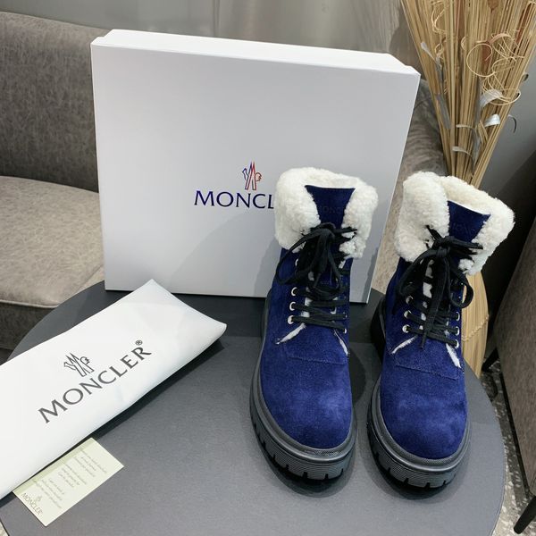 designer womens boots luxury royal blue suede round head lace-up with fluff low heel with box size 35-41, Black
designer womens boots luxury royal blue suede round head lace-up with fluff low heel with box size 35-41, Black