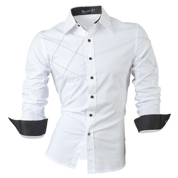 jeansian men's fashion dress casual shirts button down long sleeve slim fit designer 2028 white, White;black
jeansian men's fashion dress casual shirts button down long sleeve slim fit designer 2028 white, White;black