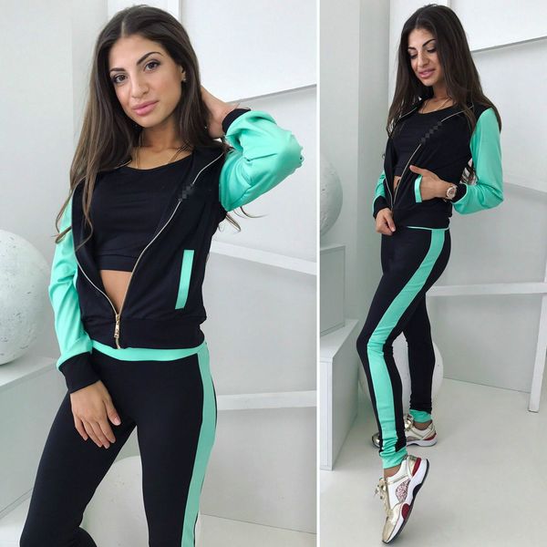 new women's tracksuits fashion designer's three piece printed leisure sports sweater set, Gray
new women's tracksuits fashion designer's three piece printed leisure sports sweater set, Gray