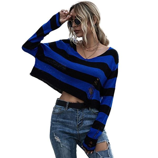 women long sleeve v-neck sweater casual loose pullover striped knit tunic, White;black
women long sleeve v-neck sweater casual loose pullover striped knit tunic, White;black