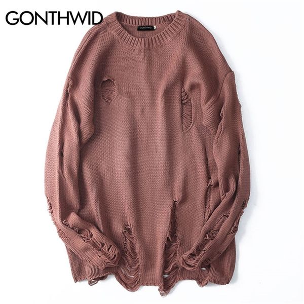 gonthwid ripped destroyed holes distressed sweaters mens knitted pullover sweater male hip hop fashion loose sweater streetwear 201224, White;black
gonthwid ripped destroyed holes distressed sweaters mens knitted pullover sweater male hip hop fashion loose sweater streetwear 201224, White;black