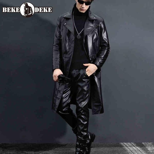 street genuine leather windbreakers men slim fit cowhide moto biker coat lapel long jacket winter windproof outerwear plus size, Black
street genuine leather windbreakers men slim fit cowhide moto biker coat lapel long jacket winter windproof outerwear plus size, Black