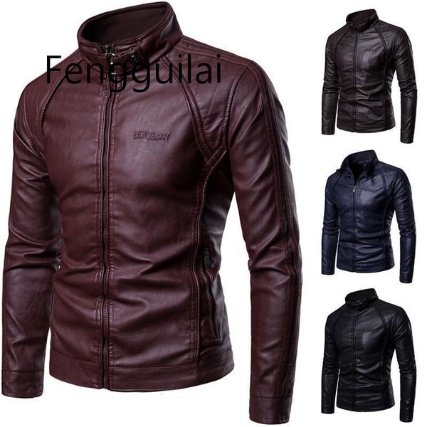pu jacket fengguilai men new men's stand-up collar fur coat with zipper metal buttons decorative letterpress leather, Black;brown
pu jacket fengguilai men new men's stand-up collar fur coat with zipper metal buttons decorative letterpress leather, Black;brown