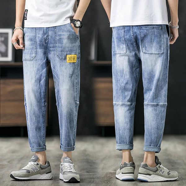 men's jeans denim men stretch-foot cropped pants trend street men'trousers loose fashion brand two-leg, Blue
men's jeans denim men stretch-foot cropped pants trend street men'trousers loose fashion brand two-leg, Blue