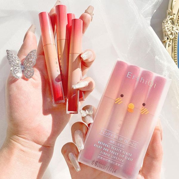 4pcs/set ershiqi matte lip gloss set pink apperance long lasting waterproof orange strawberry red liquid lip tint ac329
4pcs/set ershiqi matte lip gloss set pink apperance long lasting waterproof orange strawberry red liquid lip tint ac329