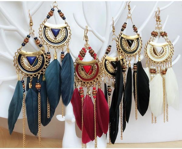 dangle & chandelier arrival vintage boho feather earrings for women beach vacation boh001, Silver
dangle & chandelier arrival vintage boho feather earrings for women beach vacation boh001, Silver