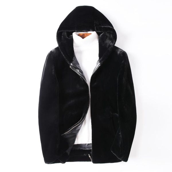 men's wool & blends plus size mink coat men haining faux fur winter short lapel hooded jacket autumn in stock, Black
men's wool & blends plus size mink coat men haining faux fur winter short lapel hooded jacket autumn in stock, Black