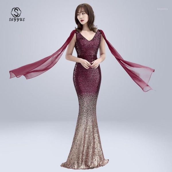 skyyue evening dress sleeveles sequin robe zipper women party dresses 2019 plus size o-neck backless formal gowns c0891, White;black
skyyue evening dress sleeveles sequin robe zipper women party dresses 2019 plus size o-neck backless formal gowns c0891, White;black