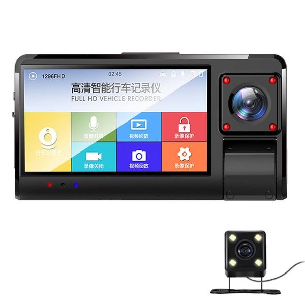 phisung 3-inch three-recording driving recorder three-way 3-way lens high-definition night vision reversing image cardvr
phisung 3-inch three-recording driving recorder three-way 3-way lens high-definition night vision reversing image cardvr