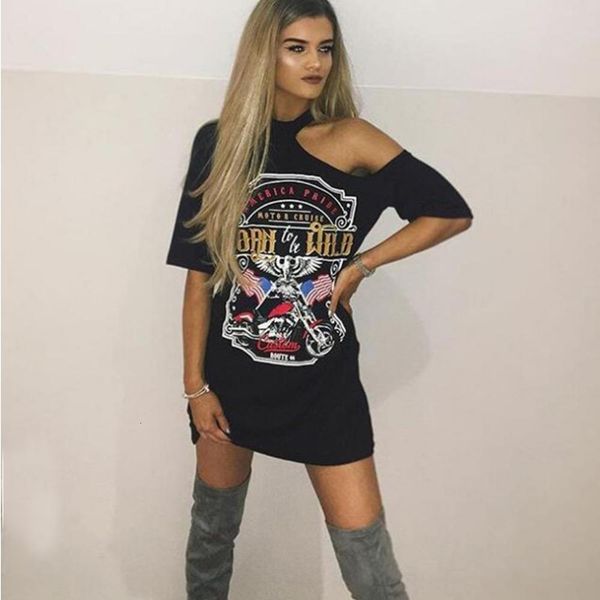 ladies women punk rock short sleeve eagle print t-shirt cut shoulder halter baggy drop shipping good quality, White
ladies women punk rock short sleeve eagle print t-shirt cut shoulder halter baggy drop shipping good quality, White