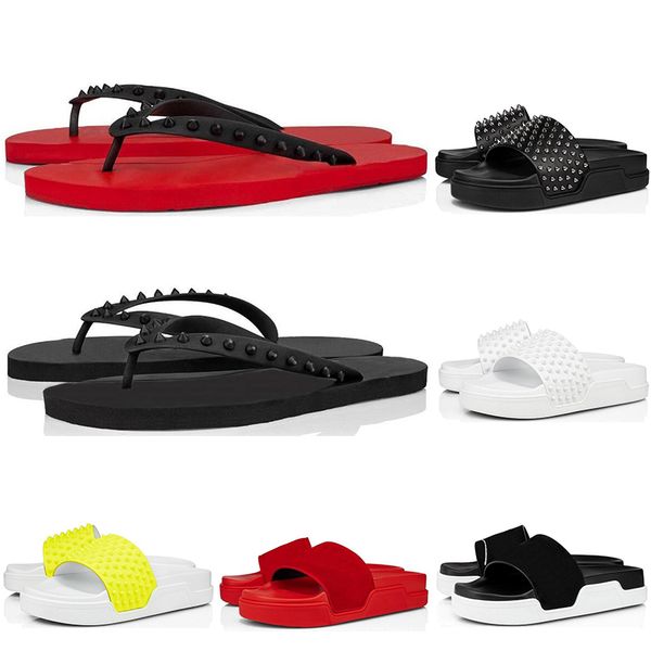 women men fashion red bottoms slippers spring summer rivets spikes sandals for men women outdoor indoor beach slides flip flops, Black
women men fashion red bottoms slippers spring summer rivets spikes sandals for men women outdoor indoor beach slides flip flops, Black
