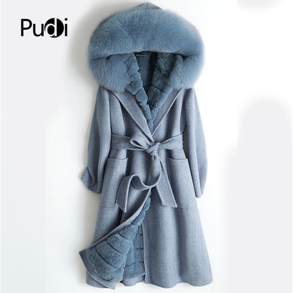 pudi women real wool fur coat rex rabbit liner fox fur collar leisure fall/winter female long hooded jacket outwear zy18558 201212, Black
pudi women real wool fur coat rex rabbit liner fox fur collar leisure fall/winter female long hooded jacket outwear zy18558 201212, Black