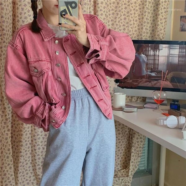 korean chic spring wild vintage harajuku bf full loose plus size denim coat women streetwear solid slim casual jeans jacket a6511, Black;brown
korean chic spring wild vintage harajuku bf full loose plus size denim coat women streetwear solid slim casual jeans jacket a6511, Black;brown