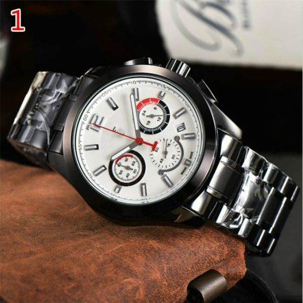 264 chronograph working stainless steel mens watches for man multifunction fashion casual quartz watche, Slivery;brown
264 chronograph working stainless steel mens watches for man multifunction fashion casual quartz watche, Slivery;brown