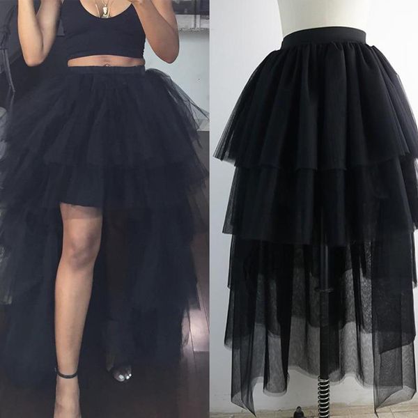 women dinner tulle skirts irregular high elastic waist princess petticoat mesh tutu party saias floor-length faldas jupes, Black
women dinner tulle skirts irregular high elastic waist princess petticoat mesh tutu party saias floor-length faldas jupes, Black