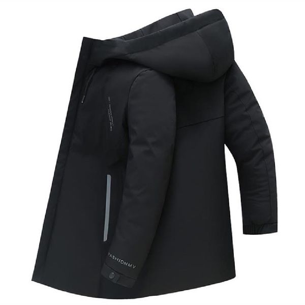 men's padded thick medium long down winter fashion casual coat hooded cotton-padded jacket, Black
men's padded thick medium long down winter fashion casual coat hooded cotton-padded jacket, Black