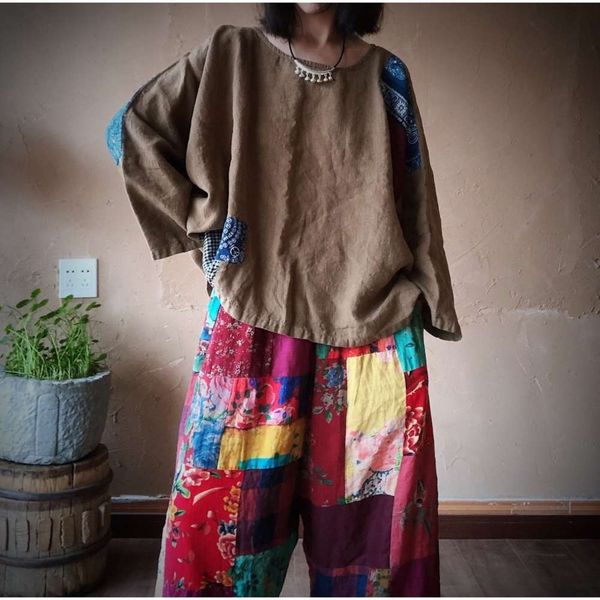 2020 luoguni washed pure linen personalized patchwork loose niche pullover 1681 khaki, White
2020 luoguni washed pure linen personalized patchwork loose niche pullover 1681 khaki, White