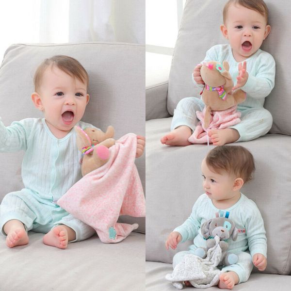baby plush soothing toys security blanket baby toys towel cute deerlet dog elephant animal doll comforter lj201128
baby plush soothing toys security blanket baby toys towel cute deerlet dog elephant animal doll comforter lj201128