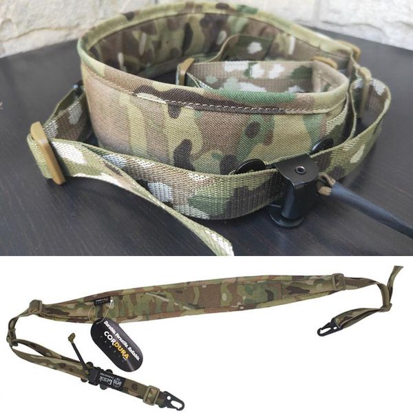 Multicam 2 Point Gun Sling Jacquard Strap Tactical Padded Rifle Straps Outdoor Hunting Adjustable Quick Detach Firearms Sling