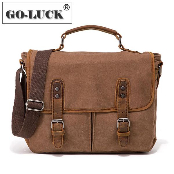 GO-LUCK Vintage 14' Laptop Computer Top-Handle Business Briefcase Handbag Men Crossbody Shoulder Bag Male Messenger Bags
GO-LUCK Vintage 14' Laptop Computer Top-Handle Business Briefcase Handbag Men Crossbody Shoulder Bag Male Messenger Bags