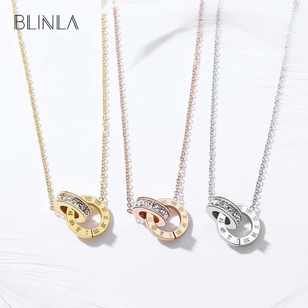 pendant necklaces blinla korean luxury crystal gold for women double round stainless steel roman numeral wedding necklace1, Silver
pendant necklaces blinla korean luxury crystal gold for women double round stainless steel roman numeral wedding necklace1, Silver