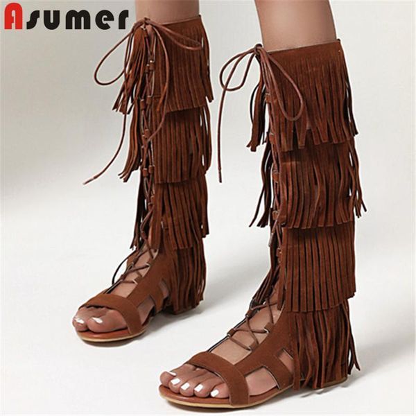 boots asumer 2021 fashion knee high women flock zip cross tied tassel summer low heel casual gladiator shoes woman1, Black
boots asumer 2021 fashion knee high women flock zip cross tied tassel summer low heel casual gladiator shoes woman1, Black