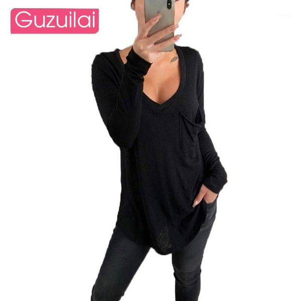 guzuilai 2020 european and american fashion autumn and winter new v-neck loose women's long-sleeved t-shirt 1, White
guzuilai 2020 european and american fashion autumn and winter new v-neck loose women's long-sleeved t-shirt 1, White