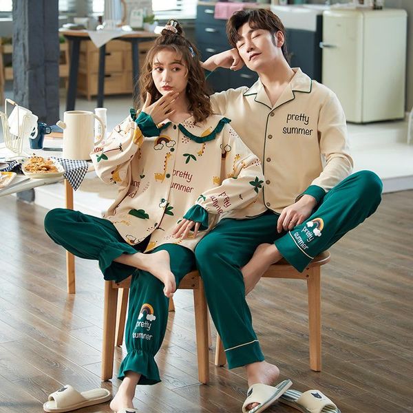 lovers pajamas fall winter female cotton cardigan long-sleeved casual men plus-size leisurewear suit pantalon pijama hombre, Black;brown
lovers pajamas fall winter female cotton cardigan long-sleeved casual men plus-size leisurewear suit pantalon pijama hombre, Black;brown