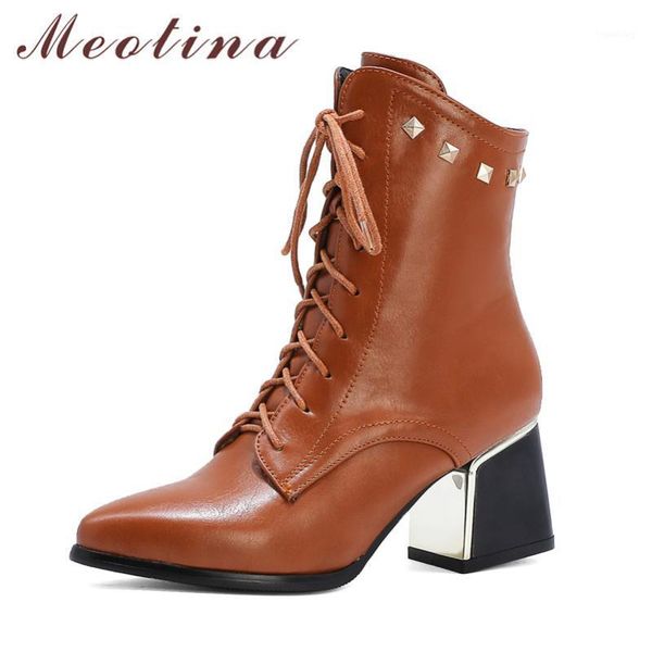 meotina ankle boots women shoes rivet high heel short boots pointed toe cross tied zip lady autumn winter red black 33-431
meotina ankle boots women shoes rivet high heel short boots pointed toe cross tied zip lady autumn winter red black 33-431