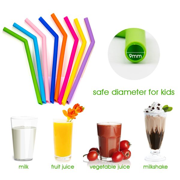 25cm reusable silicone straws food grade eco-friendly silicone flexible bent straight thicken drinking straws cleaner brush party cfyl0210
25cm reusable silicone straws food grade eco-friendly silicone flexible bent straight thicken drinking straws cleaner brush party cfyl0210