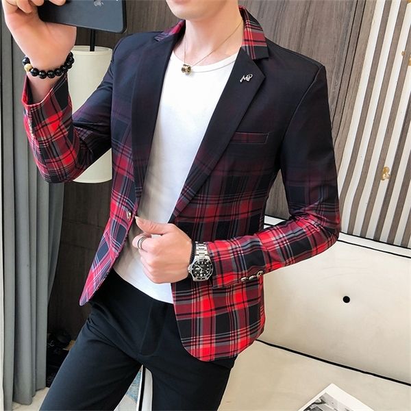 wedding business clothing male blazer masculino 2020 spring british style plaid blazer for men suit jacket casual dress coat q1216, White;black
wedding business clothing male blazer masculino 2020 spring british style plaid blazer for men suit jacket casual dress coat q1216, White;black