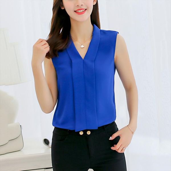 spring summer women chiffon blouses sleeveless v neck woman casual loose office lady female shirt blouse female, White
spring summer women chiffon blouses sleeveless v neck woman casual loose office lady female shirt blouse female, White
