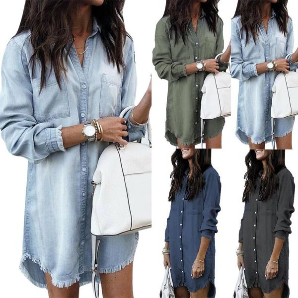 women's blouses & shirts 2021 women casual denim down long sleeve cardigan kaftan female ladies outfits clothes clothing, White
women's blouses & shirts 2021 women casual denim down long sleeve cardigan kaftan female ladies outfits clothes clothing, White