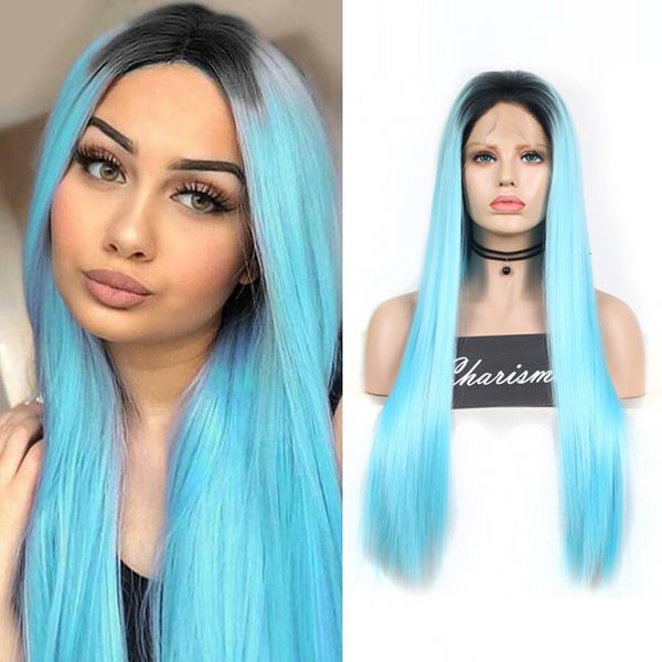 charisma ombre blue wig middle part long straight hair synthetic lace front wig for women cosplay wigs with natural hairline, Black;brown
charisma ombre blue wig middle part long straight hair synthetic lace front wig for women cosplay wigs with natural hairline, Black;brown